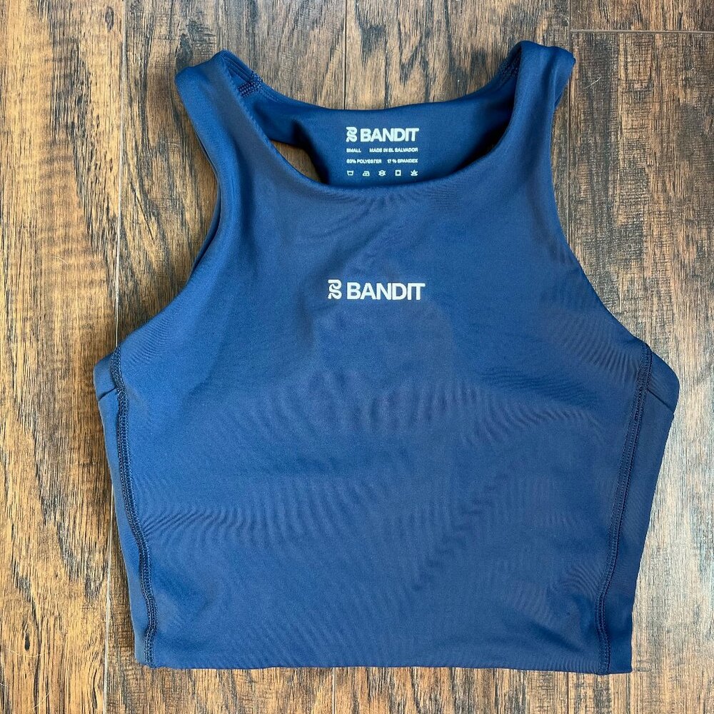 Bandit Running - Stamina™ Scoop Neck Race Crop - NY Navy